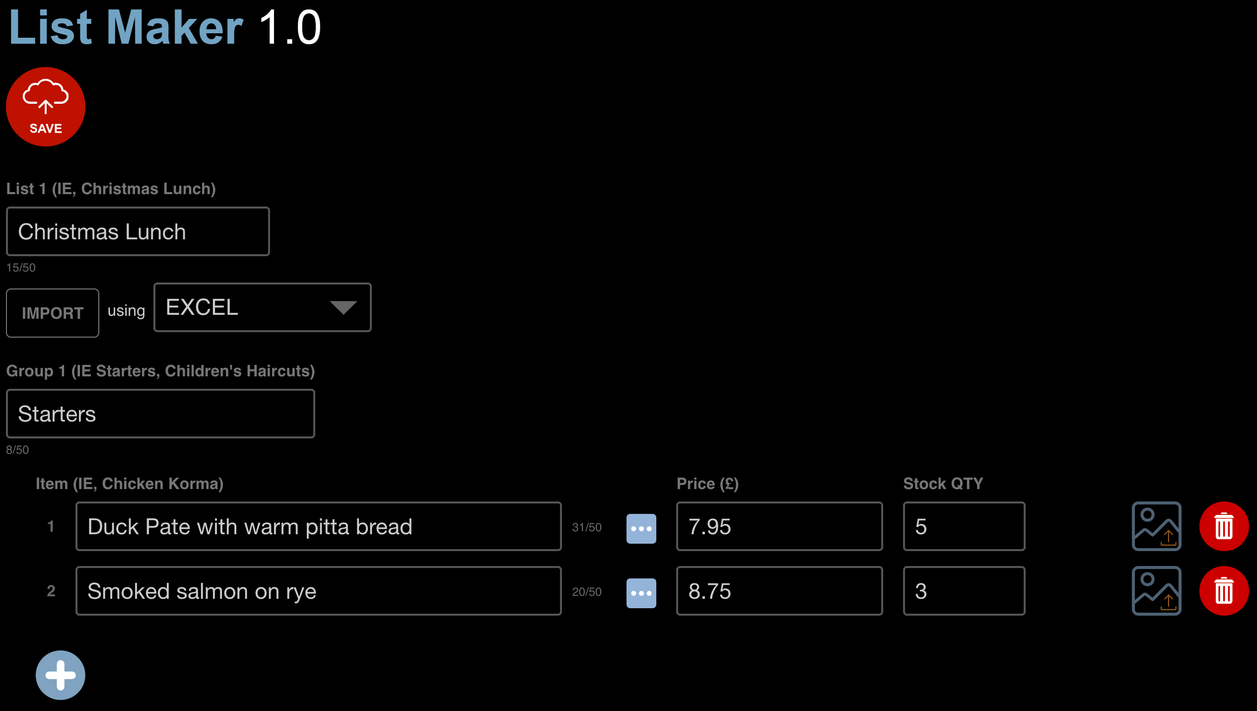 The HEYYU List Maker