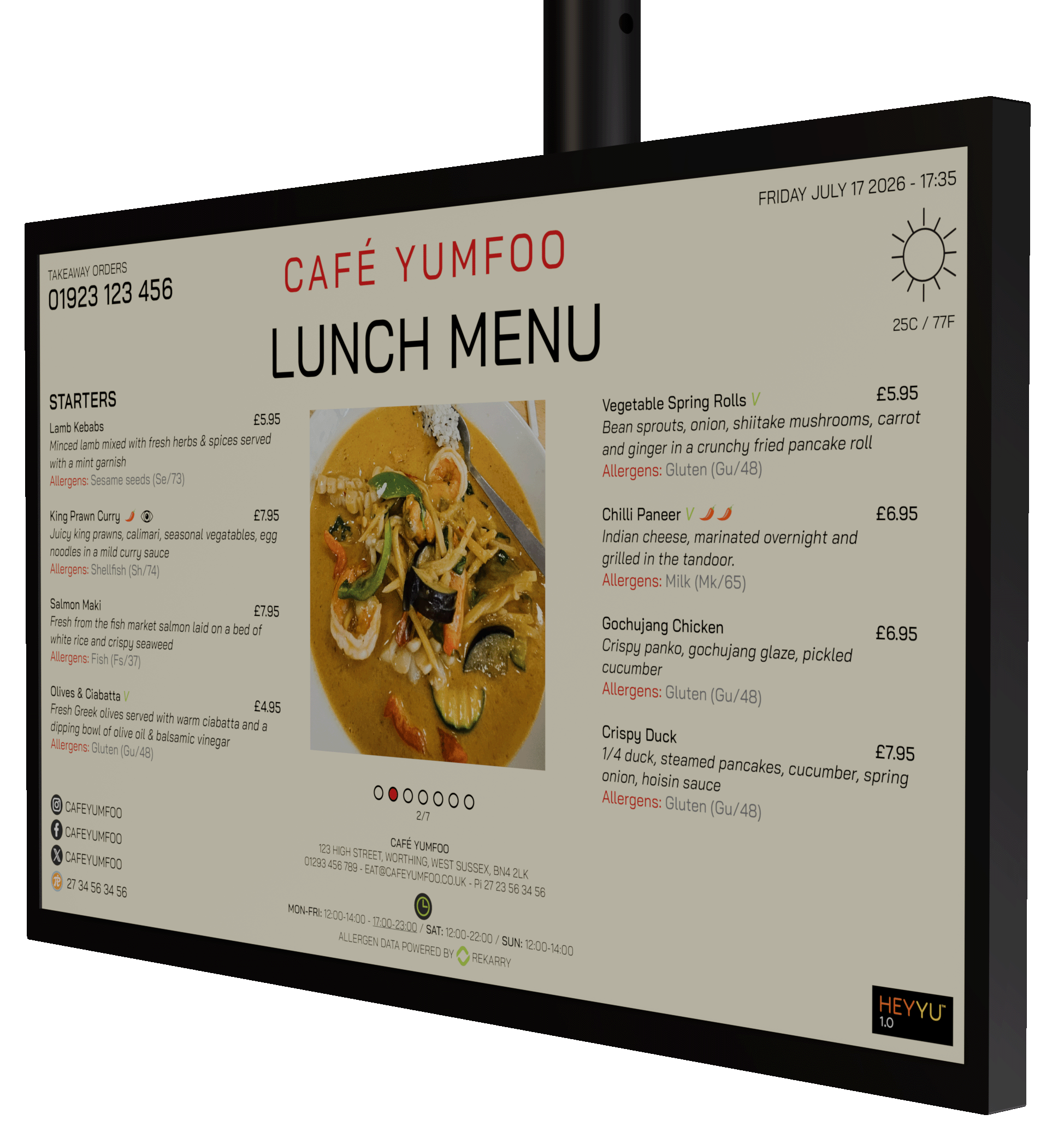 HEYYU Sunshine - Ceiling mounted Digital Signage