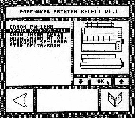 BBC AMX Pagemaker Printer Selector