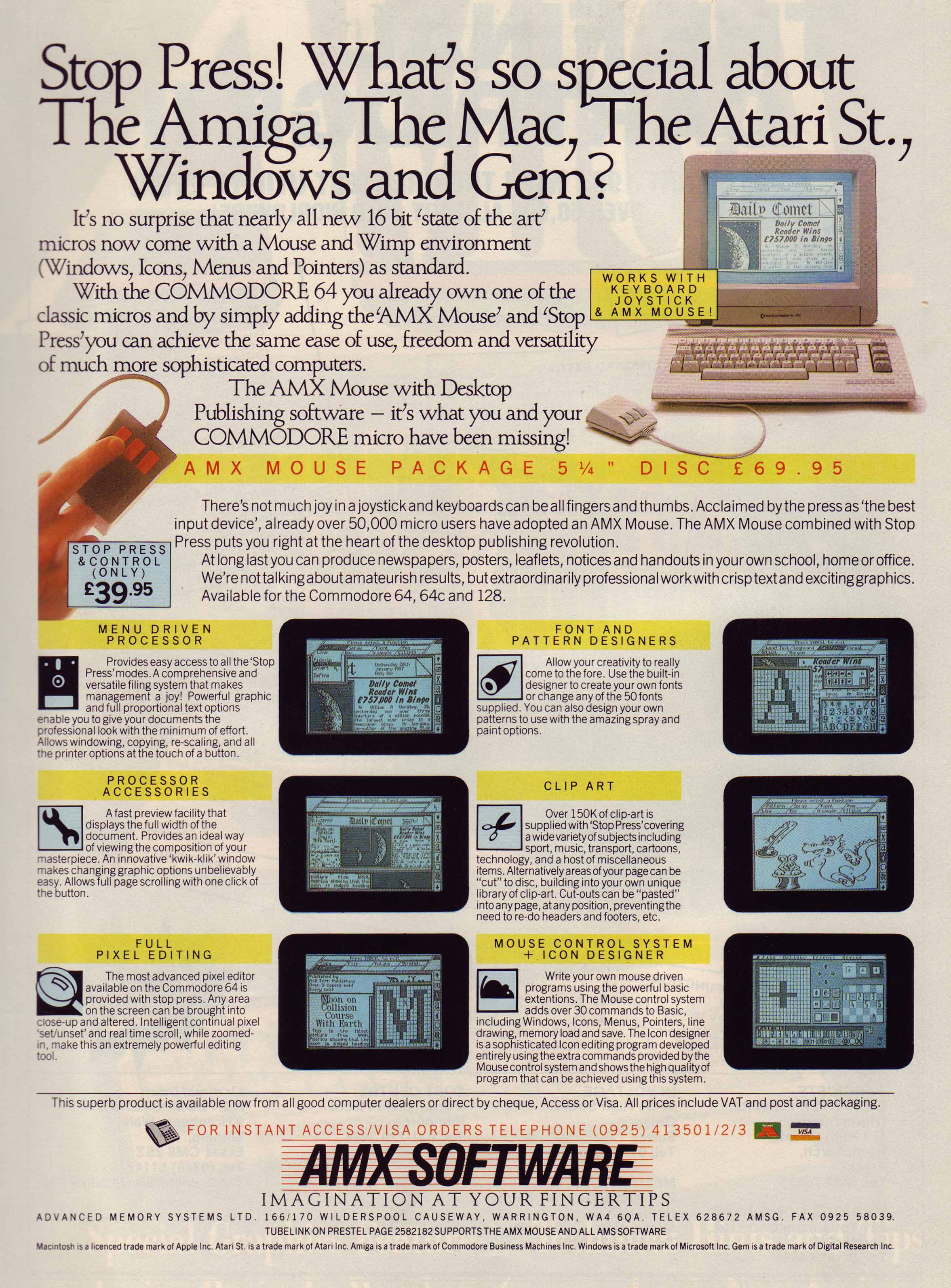 Stop Press ad in Your Commodore Magazine