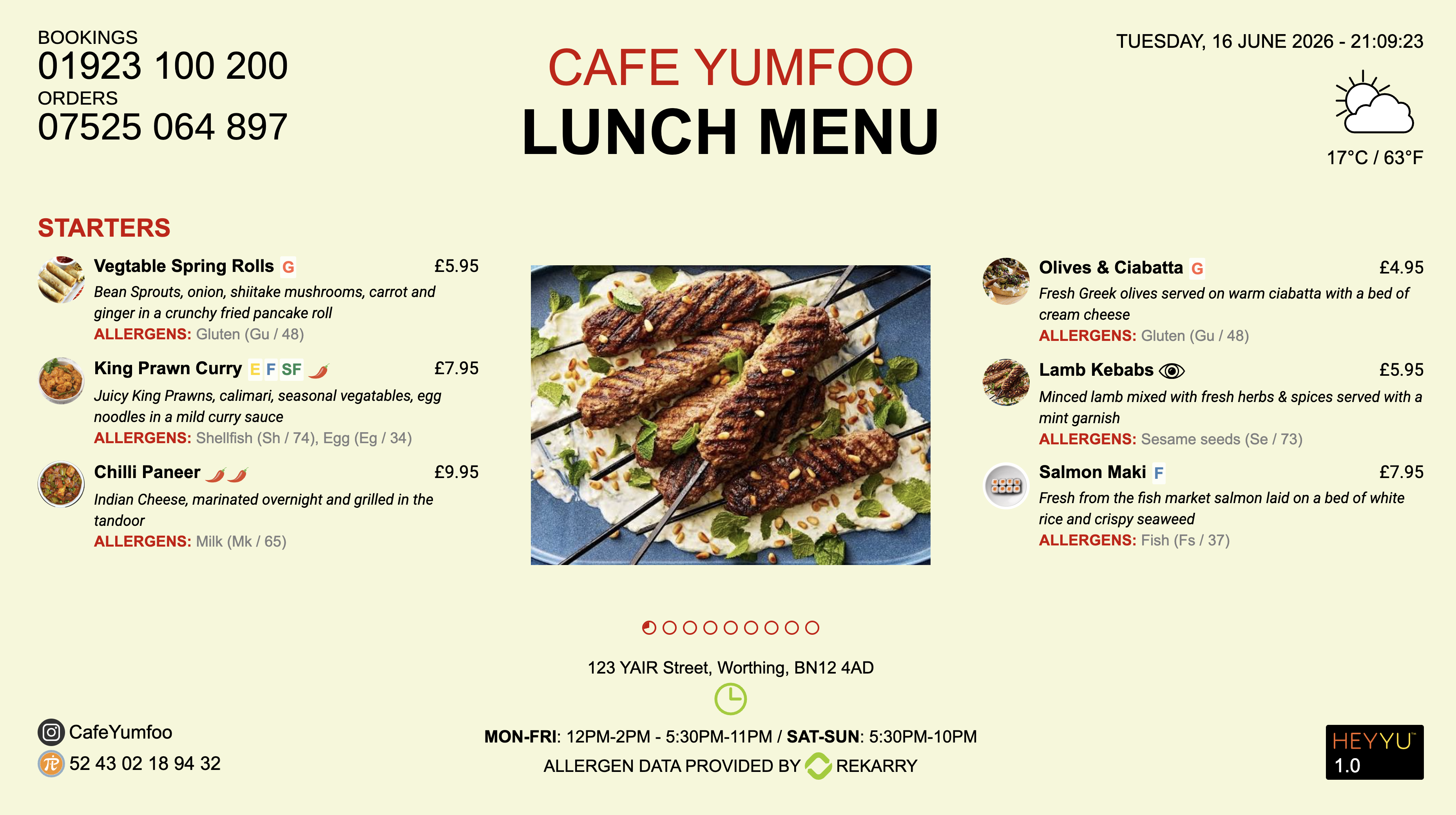 HEYYU Menu frame generated using AutoFlow + PaperBeta technology