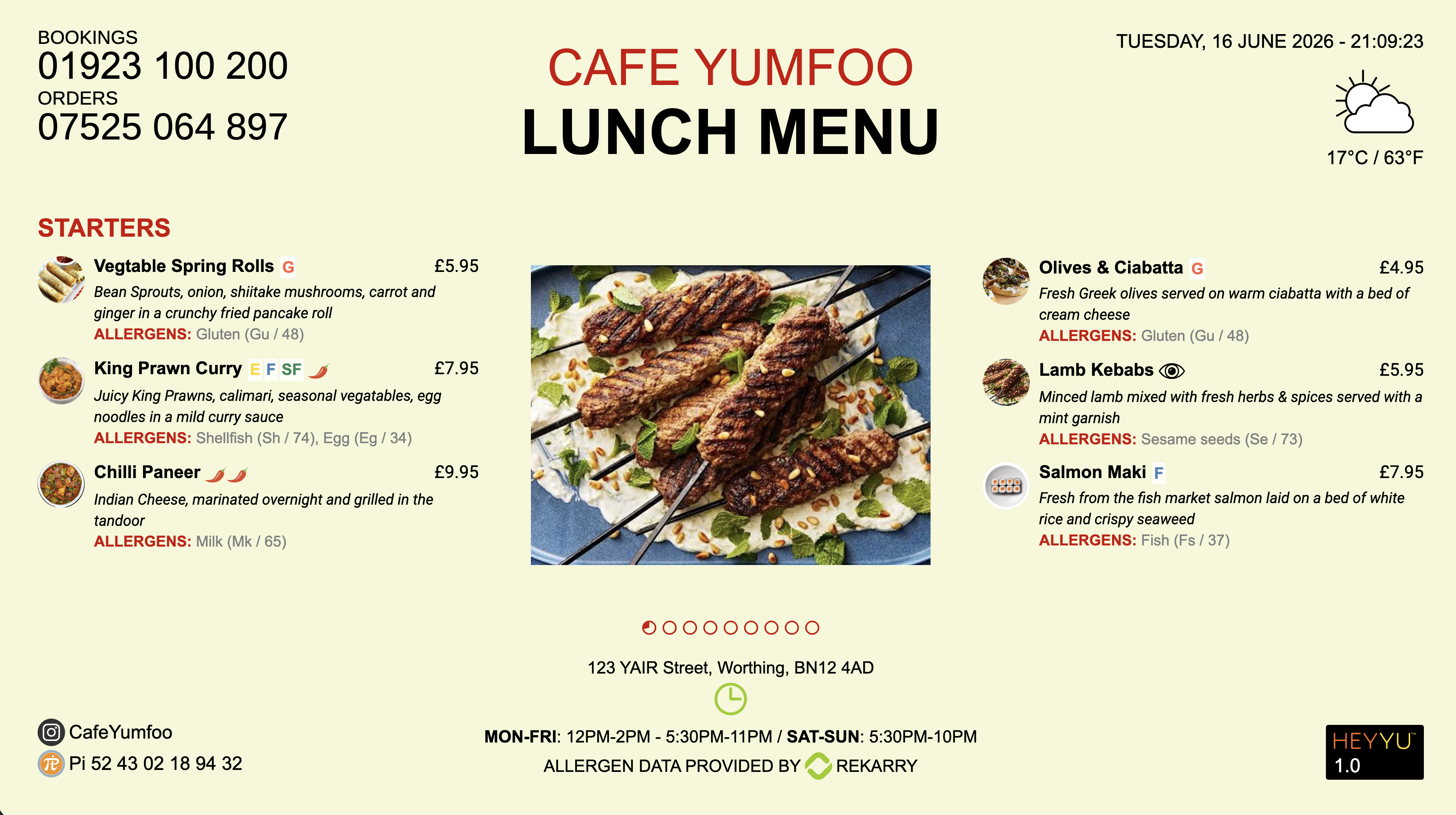 HEYYU Menu frame generated using AutoFlow + PaperBeta technology